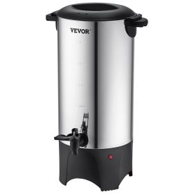 VEVOR Commercial Coffee Urn 50 Cup Stainless Steel Coffee Dispenser Fast Brew